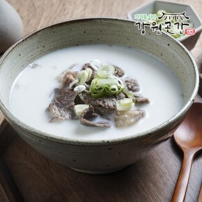 진한 한우 사골 한뚝배기 곰탕 500g 한우스지 도가니 150g