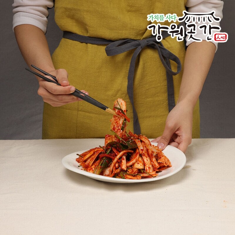 강원더몰,[평창] 꽃순이 알배기 겉절이 김치 밀키트 850g