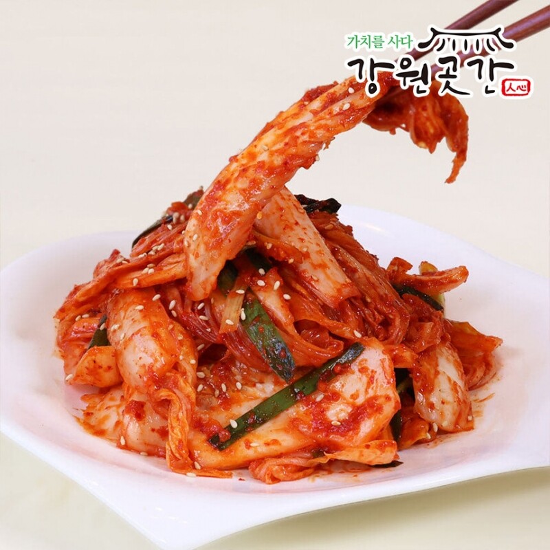 강원더몰,[평창] 꽃순이 알배기 겉절이 김치 밀키트 850g