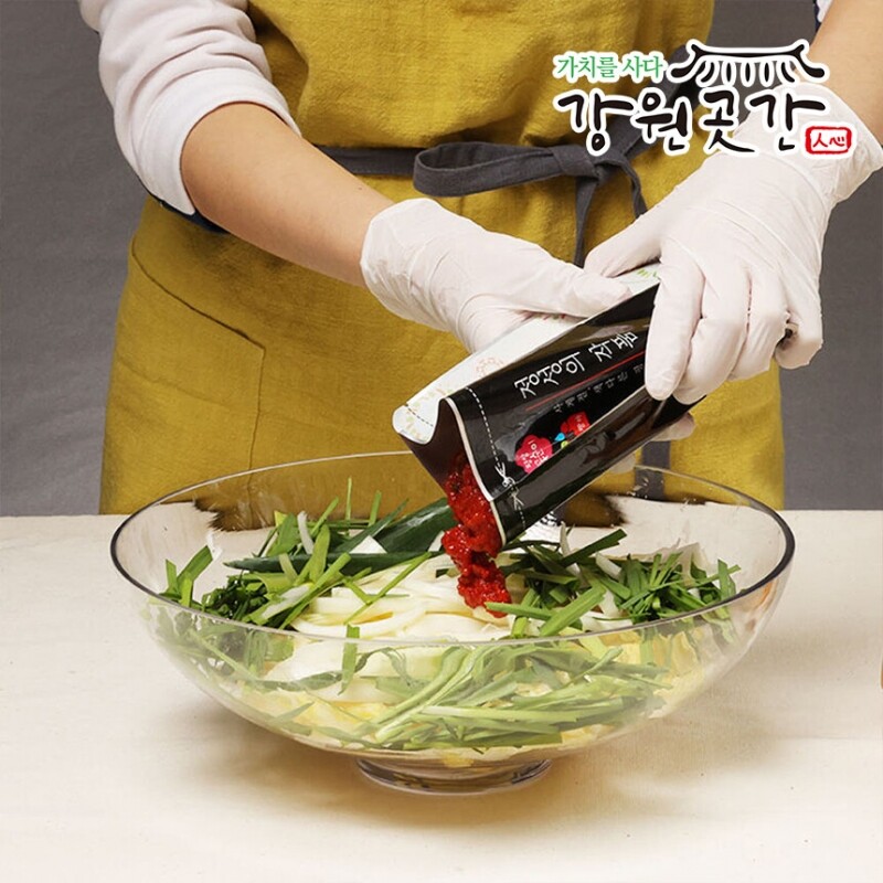 강원더몰,[평창] 꽃순이 알배기 겉절이 김치 밀키트 850g