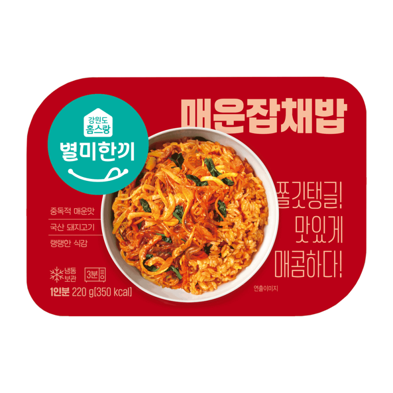 홈스랑 냉동도시락 덮밥 220g 매운잡채밥 횡성한우불고기 나물밥 시래기보리밥 더덕 비빔밥 - 강원곳간.com