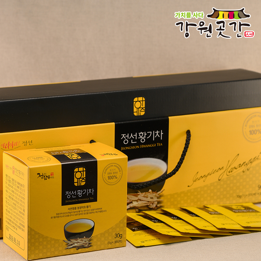 강원더몰,[정선]해비즌 황기차 30티백 선물세트/단품